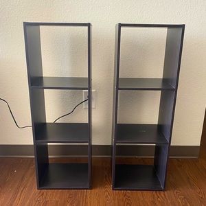 two 3 cubed storage organizers